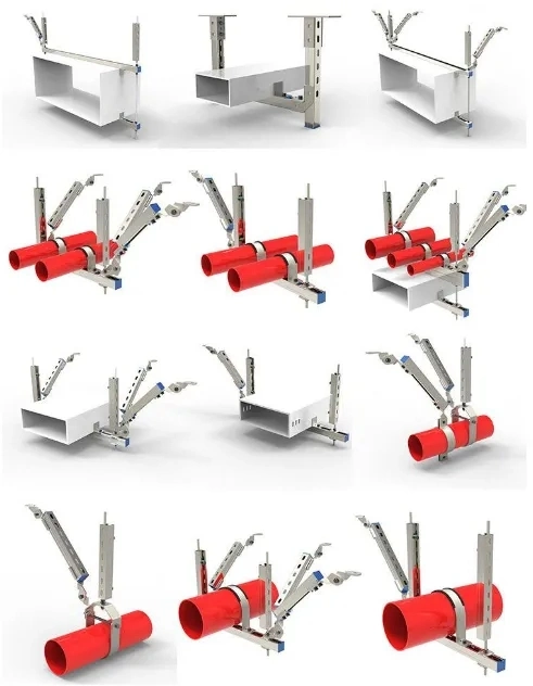 Seismic Level Support and Hanger Galvanized Steel Fixing Bracket Used for Air Condition Duct