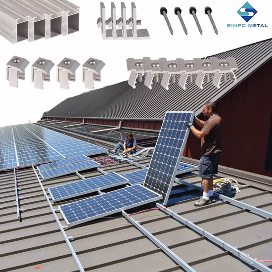 Feuerverzinkte Solarpanel-Unterstützung für Photovoltaik-Aluminiumschiene